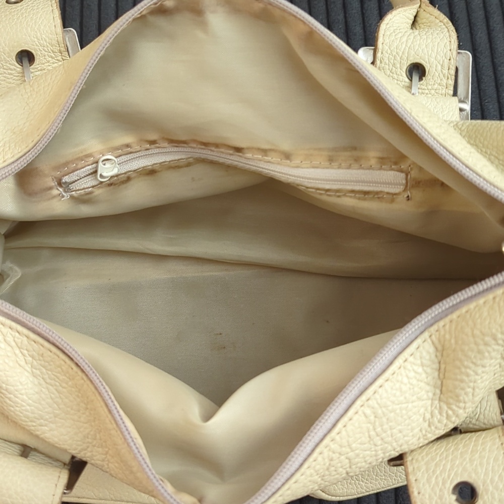 Spanish Artizan Genuine Leather Shoulder Bag with Front Buckle Pockets - Picture 6 of 6